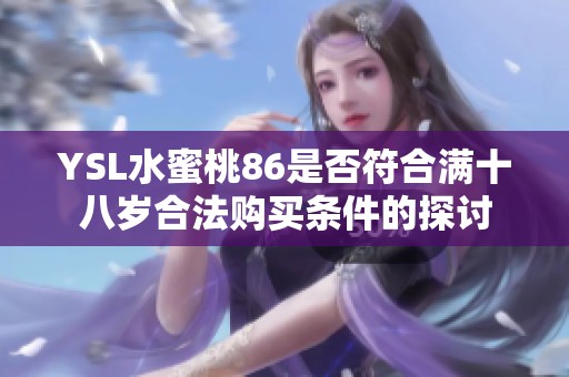 YSL水蜜桃86是否符合滿十八歲合法購買條件的探討