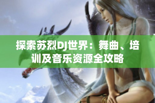 探索蘇烈DJ世界：舞曲、培訓(xùn)及音樂(lè)資源全攻略