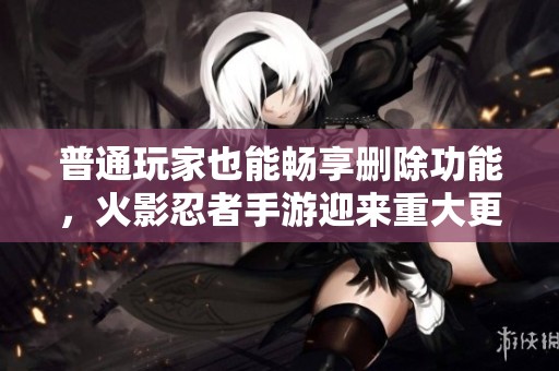 普通玩家也能暢享刪除功能，火影忍者手游迎來重大更新