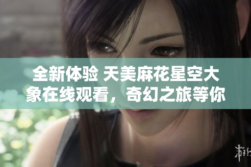 全新體驗(yàn) 天美麻花星空大象在線觀看，奇幻之旅等你來探索