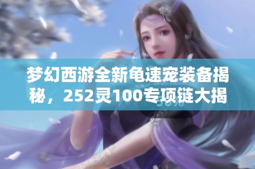 夢(mèng)幻西游全新龜速寵裝備揭秘，252靈100專(zhuān)項(xiàng)鏈大揭秘