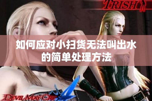 如何應(yīng)對小掃貨無法叫出水的簡單處理方法