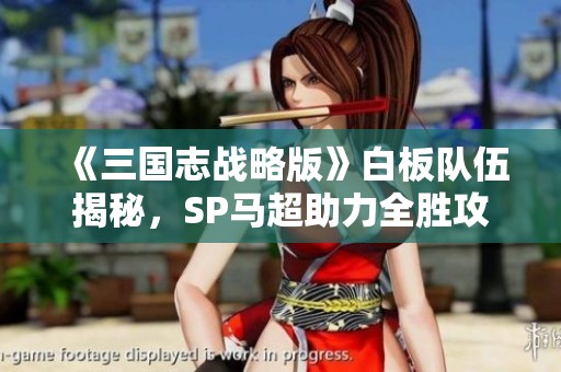 《三國志戰(zhàn)略版》白板隊伍揭秘，SP馬超助力全勝攻略解析