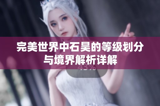 完美世界中石昊的等級劃分與境界解析詳解