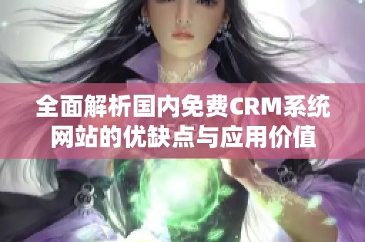 全面解析國(guó)內(nèi)免費(fèi)CRM系統(tǒng)網(wǎng)站的優(yōu)缺點(diǎn)與應(yīng)用價(jià)值 全面解析國(guó)內(nèi)免費(fèi)CRM系統(tǒng)網(wǎng)站的優(yōu)缺點(diǎn)與應(yīng)用價(jià)值