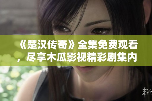 《楚漢傳奇》全集免費(fèi)觀看，盡享木瓜影視精彩劇集內(nèi)容