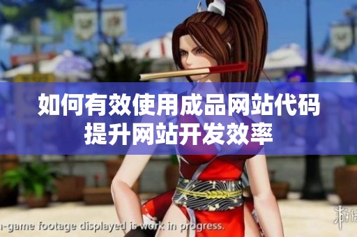 如何有效使用成品網(wǎng)站代碼提升網(wǎng)站開發(fā)效率