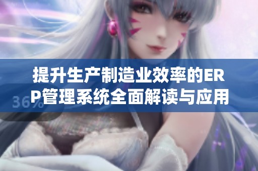 提升生產(chǎn)制造業(yè)效率的ERP管理系統(tǒng)全面解讀與應(yīng)用指南