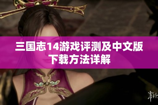 三國志14游戲評測及中文版下載方法詳解
