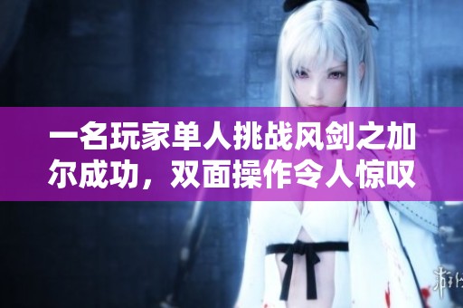 一名玩家單人挑戰(zhàn)風(fēng)劍之加爾成功<div   id=