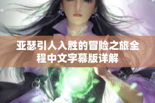 亞瑟引人入勝的冒險(xiǎn)之旅全程中文字幕版詳解
