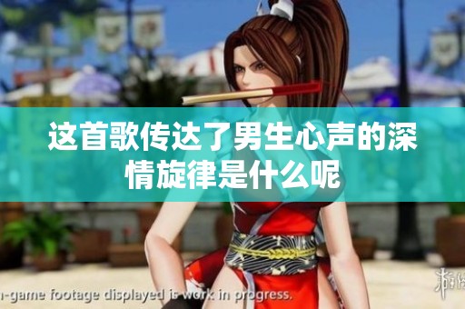 這首歌傳達了男生心聲的深情旋律是什么呢