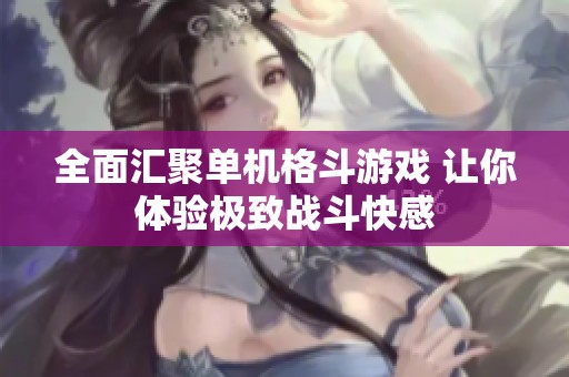 全面匯聚單機格斗游戲 讓你體驗極致戰(zhàn)斗快感