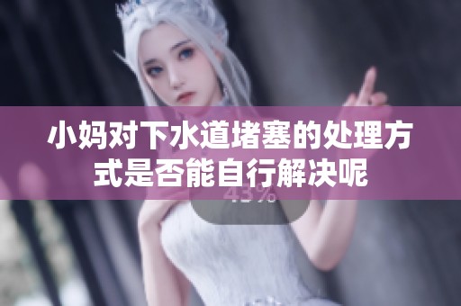 小媽對(duì)下水道堵塞的處理方式是否能自行解決呢