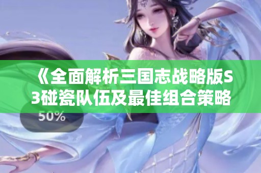 《全面解析三國(guó)志戰(zhàn)略版S3碰瓷隊(duì)伍及最佳組合策略推薦》