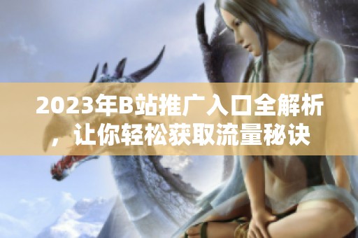 2023年B站推廣入口全解析，讓你輕松獲取流量秘訣