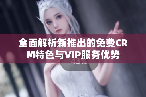 全面解析新推出的免費(fèi)CRM特色與VIP服務(wù)優(yōu)勢(shì)