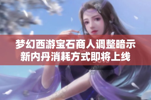 夢(mèng)幻西游寶石商人調(diào)整暗示新內(nèi)丹消耗方式即將上線