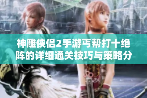 神雕俠侶2手游丐幫打十絕陣的詳細通關技巧與策略分享
