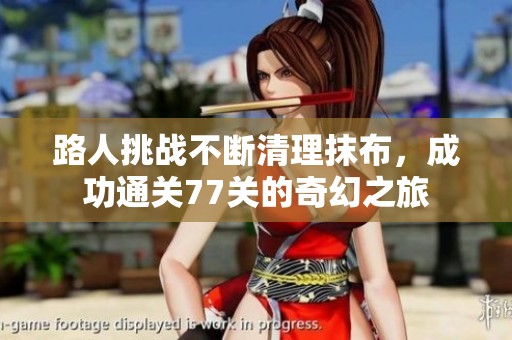 路人挑戰(zhàn)不斷清理抹布，成功通關(guān)77關(guān)的奇幻之旅