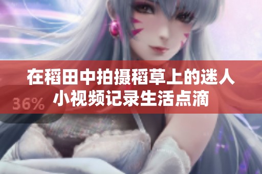 在稻田中拍攝稻草上的迷人小視頻記錄生活點(diǎn)滴