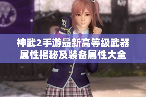 神武2手游最新高等級武器屬性揭秘及裝備屬性大全