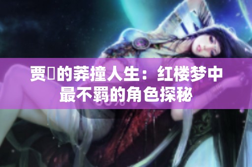 賈珪的莽撞人生：紅樓夢(mèng)中最不羈的角色探秘