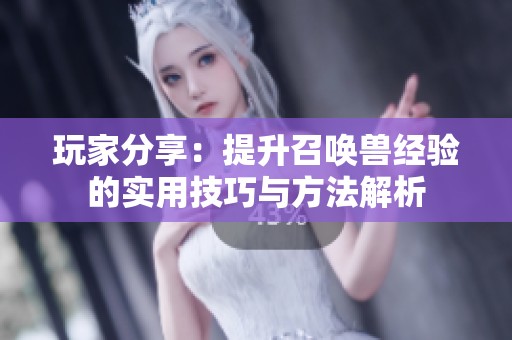 玩家分享：提升召喚獸經(jīng)驗(yàn)的實(shí)用技巧與方法解析