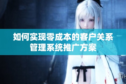 如何實現(xiàn)零成本的客戶關(guān)系管理系統(tǒng)推廣方案