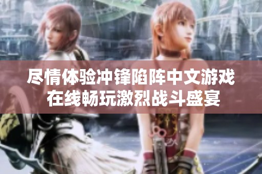 盡情體驗(yàn)沖鋒陷陣中文游戲 在線暢玩激烈戰(zhàn)斗盛宴