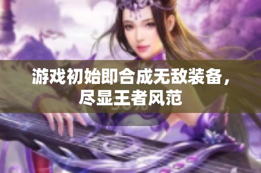 游戲初始即合成無敵裝備，盡顯王者風(fēng)范