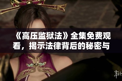 《高壓監(jiān)獄法》全集免費觀看，揭示法律背后的秘密與斗爭