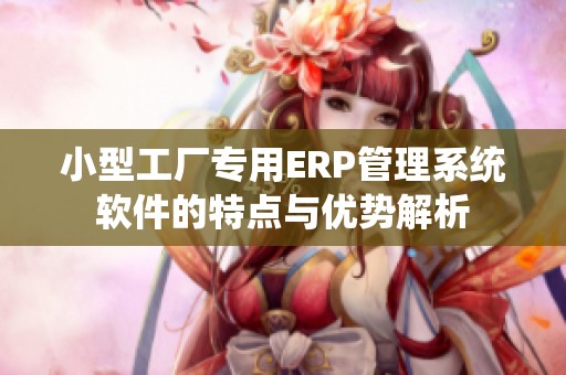 小型工廠專用ERP管理系統(tǒng)軟件的特點與優(yōu)勢解析