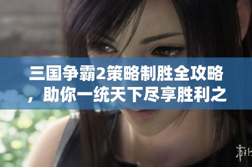 三國爭霸2策略制勝全攻略，助你一統(tǒng)天下盡享勝利之道