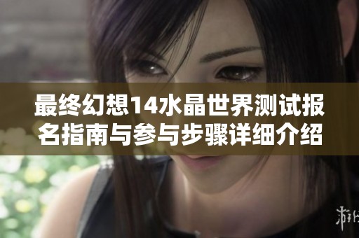 最終幻想14水晶世界測(cè)試報(bào)名指南與參與步驟詳細(xì)介紹