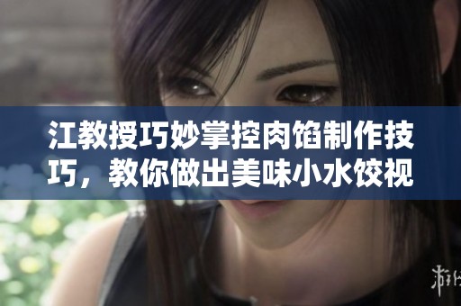 江教授巧妙掌控肉餡制作技巧，教你做出美味小水餃視頻