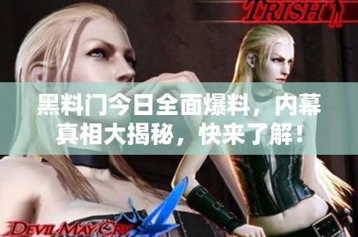 黑料門今日全面爆料，內(nèi)幕真相大揭秘，快來了解！