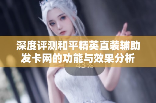 深度評(píng)測和平精英直裝輔助發(fā)卡網(wǎng)的功能與效果分析