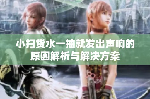 小掃貨水一抽就發(fā)出聲響的原因解析與解決方案