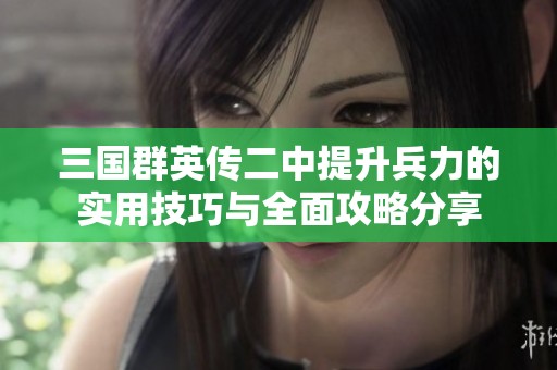三國群英傳二中提升兵力的實(shí)用技巧與全面攻略分享