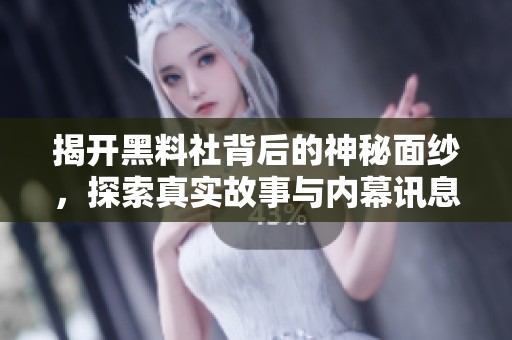 揭開黑料社背后的神秘面紗，探索真實(shí)故事與內(nèi)幕訊息