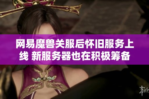 網(wǎng)易魔獸關(guān)服后懷舊服務(wù)上線 新服務(wù)器也在積極籌備中