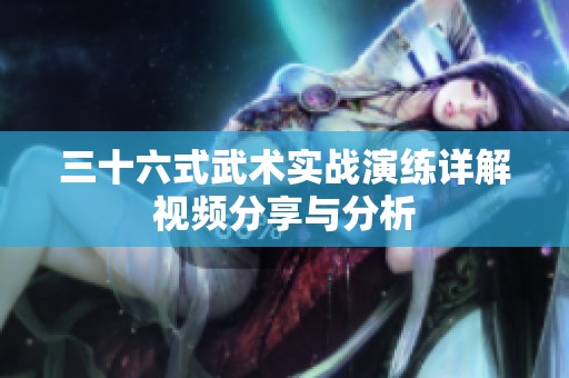 三十六式武術(shù)實(shí)戰(zhàn)演練詳解視頻分享與分析