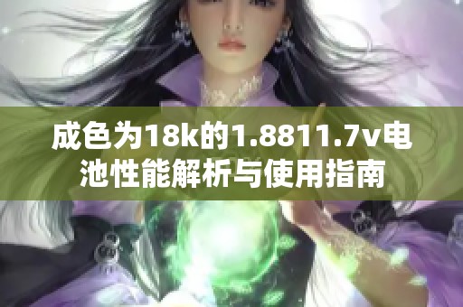 成色為18k的1.8811.7v電池性能解析與使用指南