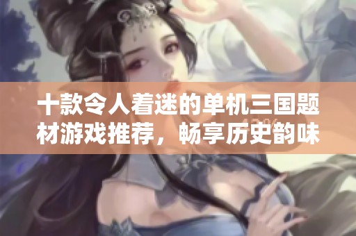 十款令人著迷的單機(jī)三國題材游戲推薦，暢享歷史韻味與策略樂趣