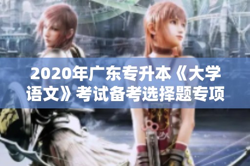 2020年廣東專升本《大學(xué)語文》考試備考選擇題專項(xiàng)練習(xí)秘籍