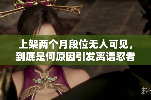 上架兩個月段位無人可見，到底是何原因引發(fā)離譜忍者現(xiàn)象