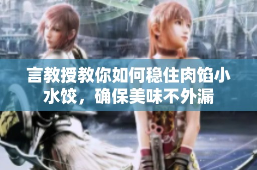 言教授教你如何穩(wěn)住肉餡小水餃，確保美味不外漏