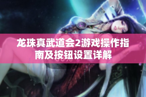 龍珠真武道會(huì)2游戲操作指南及按鈕設(shè)置詳解