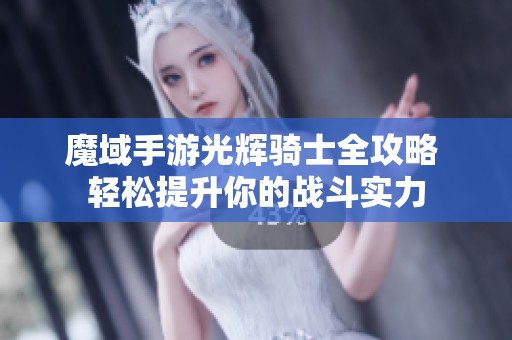 魔域手游光輝騎士全攻略 輕松提升你的戰(zhàn)斗實力